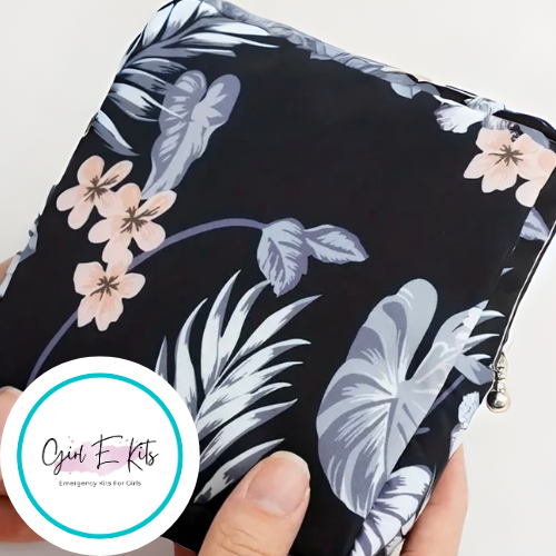black and purple palms - first period kit