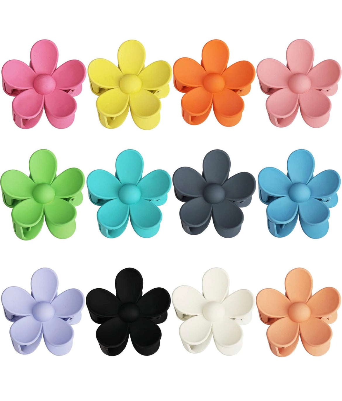 Flower Hair Clips - Large (Choose a Colour)