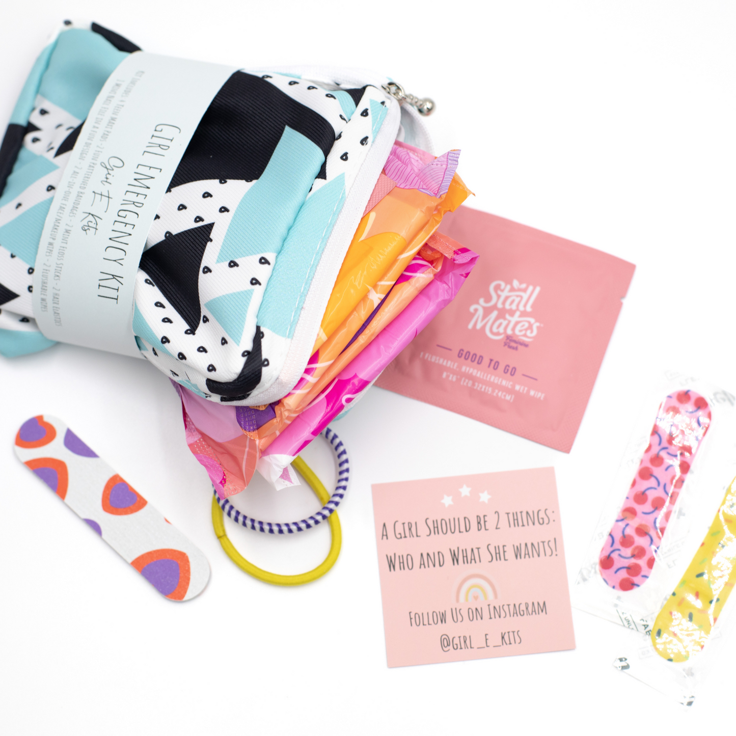 items included in our first period kit