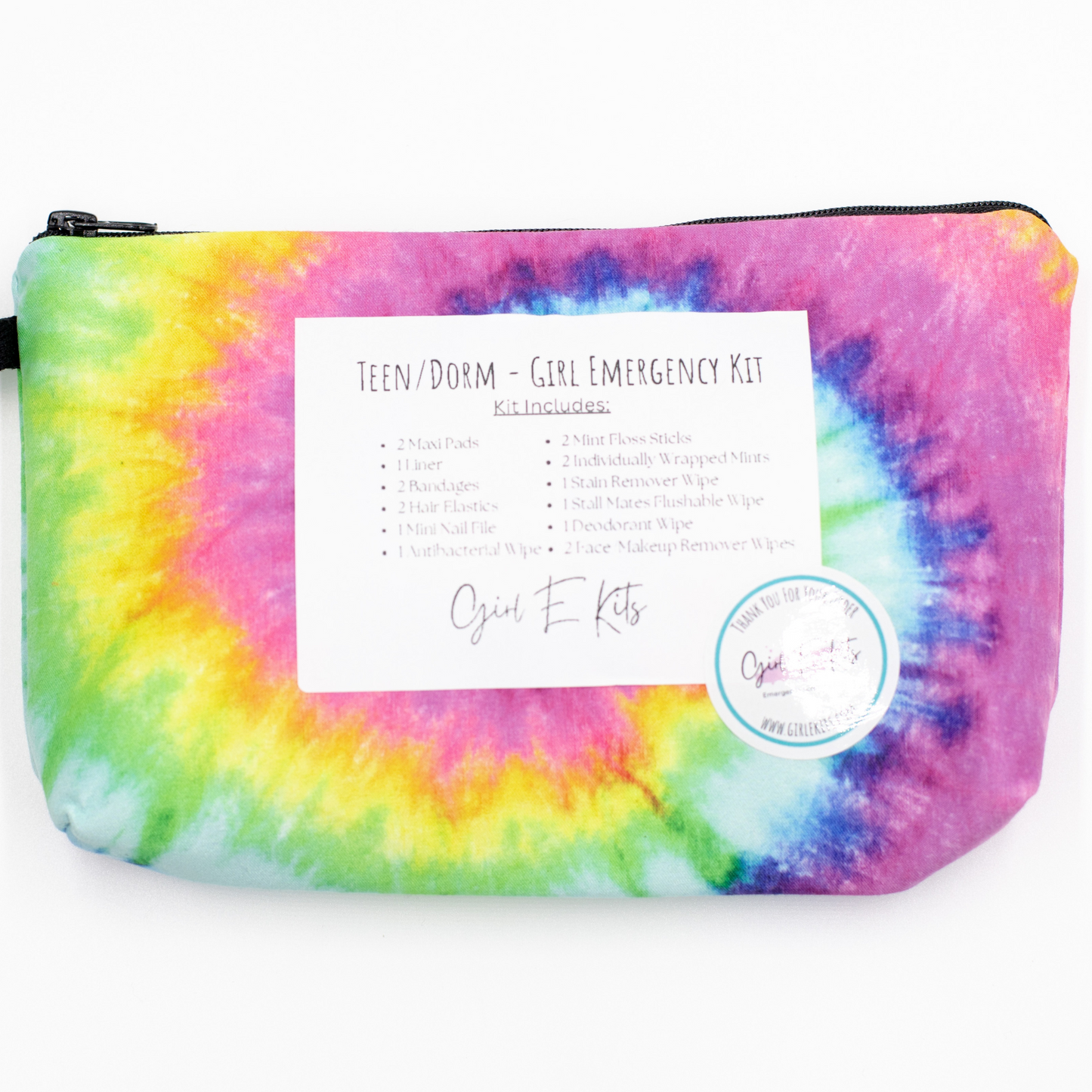 Tie Dye Teen Dorm Girl Emergency Kit