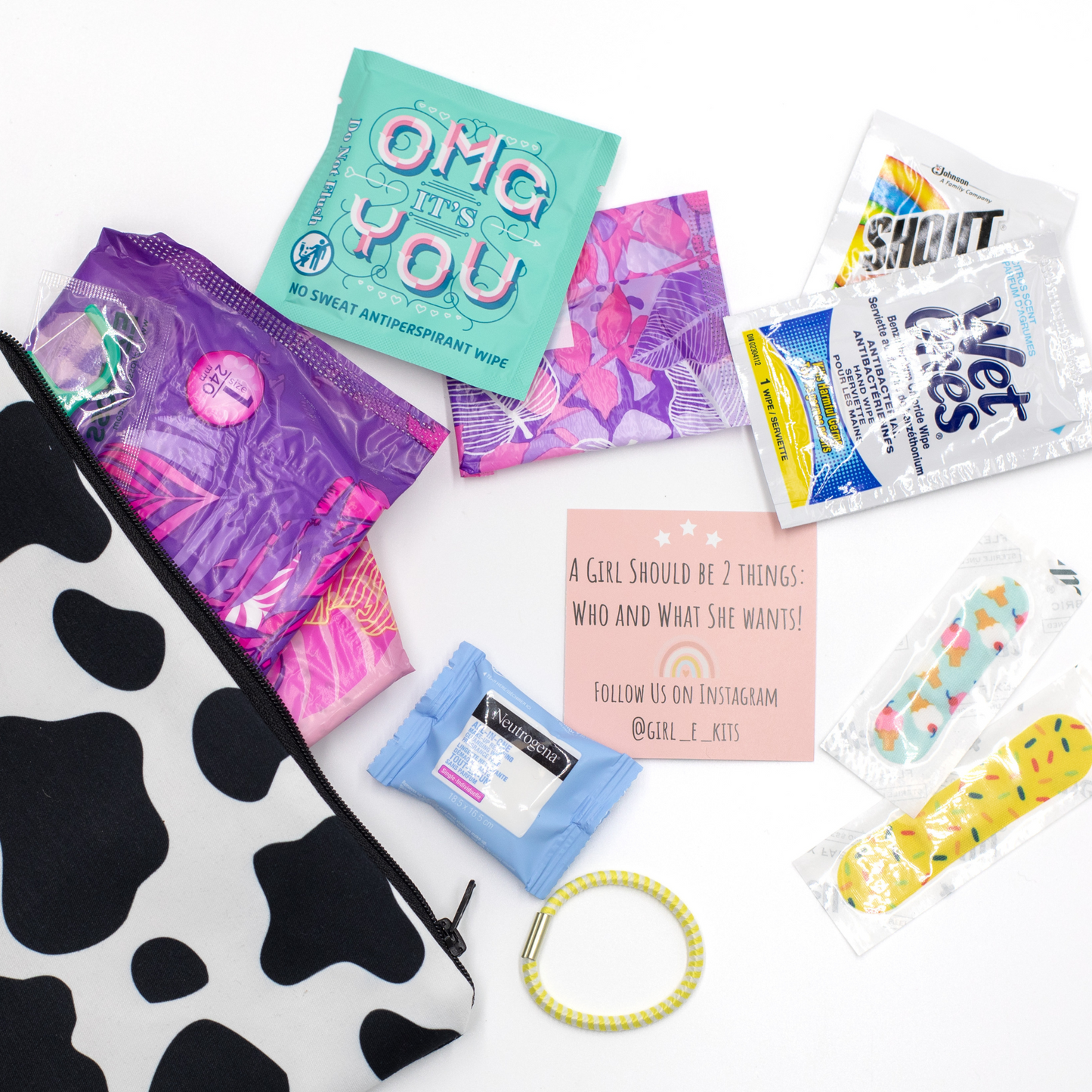 example of items inside the teen dorm kit